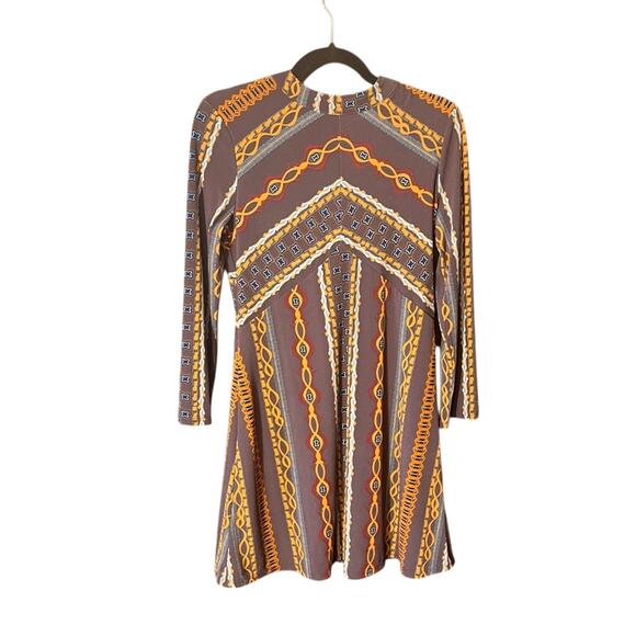 Free People Stella Aztec Boho‎ Dress Size Small - Picture 1 of 8